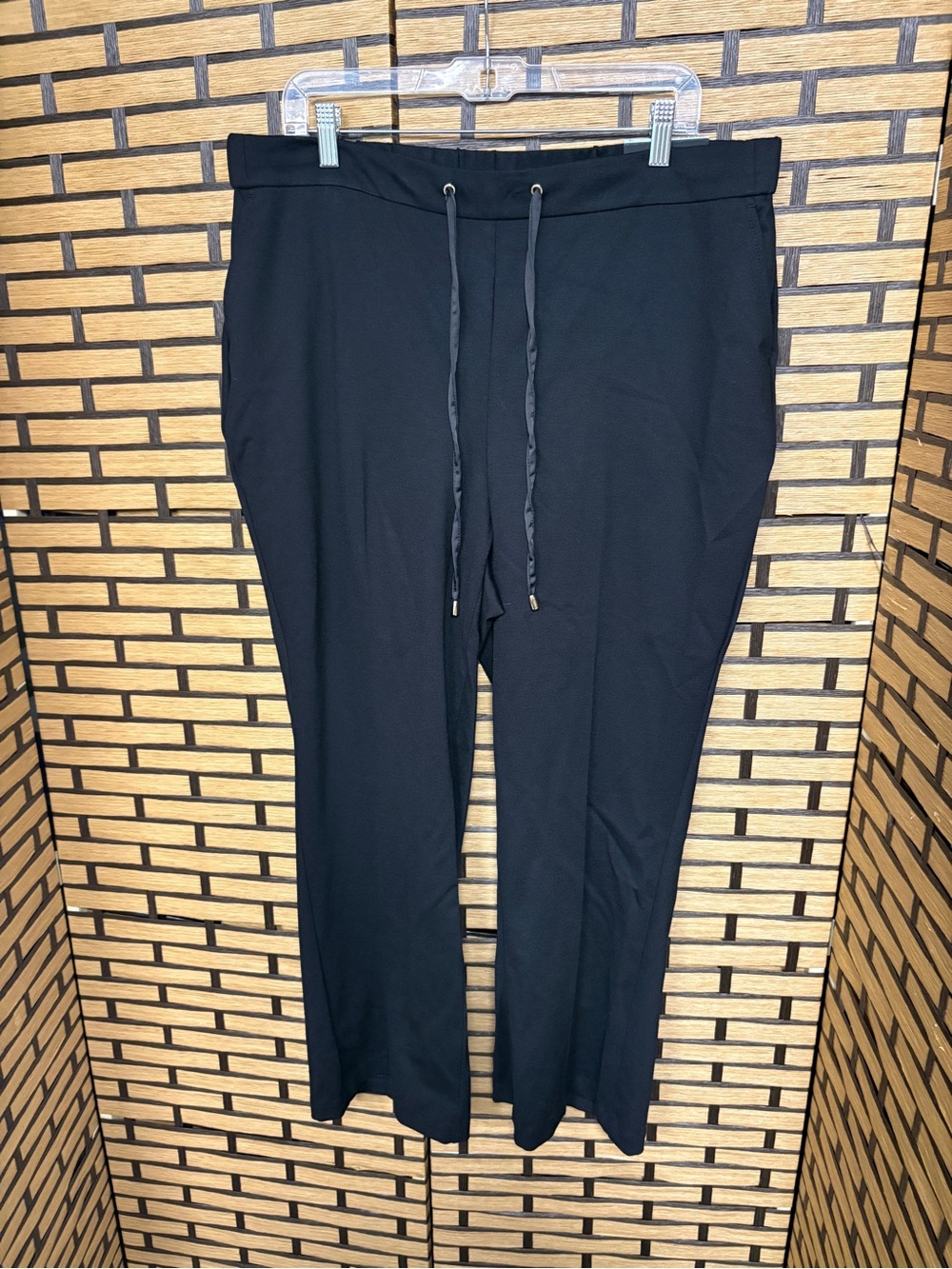 Jones New York black pull on wide leg pants size 1X